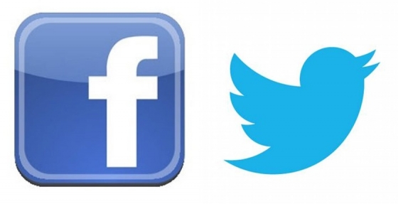 페이스북(왼쪽) 및 트위터 로고.
