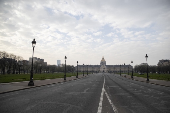 텅 빈 프랑스 파리 거리/사진=AFP