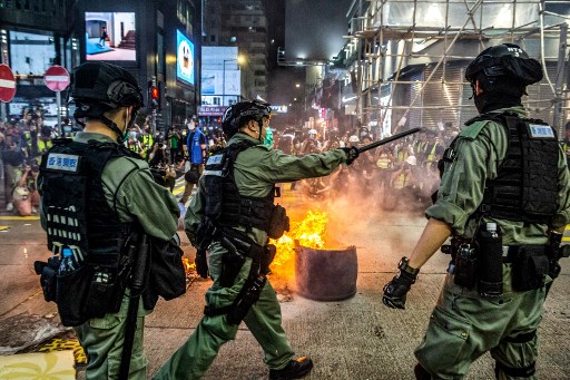 27일 홍콩 시위 현장/사진=AFP