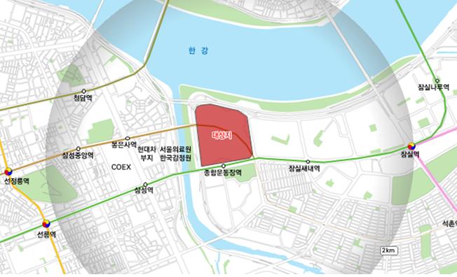 잠실 스포츠·마이스 민간투자사업 위치도/자료=서울시