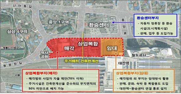 대전역세권 개발계획(자료: 한국철도)