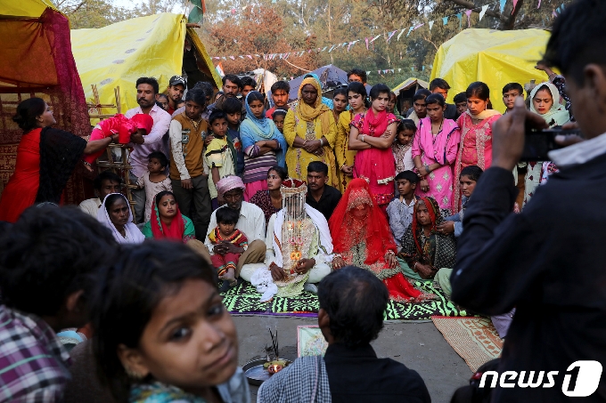 인도의 한 결혼식 장면(기사 내용과 직접적 관련 없음) © 로이터=뉴스1 자료사진