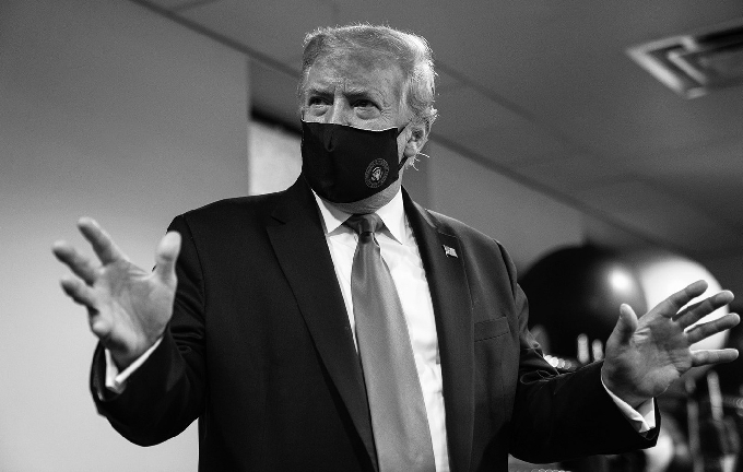 마스크를 착용한 도널드 트럼프 미국 대통령. /사진 출처=트럼프 대통령 트위터