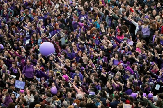 지난 3월8일(현지시간) 스페인 마드리드에서 세계 여성의 날을 맞아 행사가 열렸다. /사진=로이터