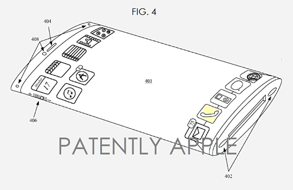 애플이 취득한 디스플레이로 둘러쌓인 스마트폰 특허 /사진=페이턴틀리 애플