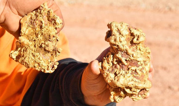 발견된 금 두덩이 값은 25만 달러. 약 3억 원으로 추정된다. /사진제공=디스커버리 방송 캡쳐