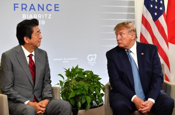 도널드 트럼프 미국 대통령과 아베 신조 일본 총리