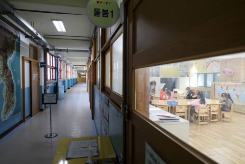 서울 마포구 동교초등학교에 마련된 돌봄교실. / 사진=김창현 기자 chmt@