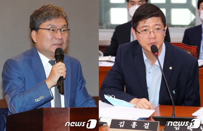 더불어민주당 이상직 의원(왼)과 김홍걸 의원/사진=뉴스1