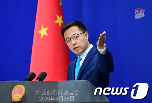 자오리젠 중국 외교부 대변인© 뉴스1
