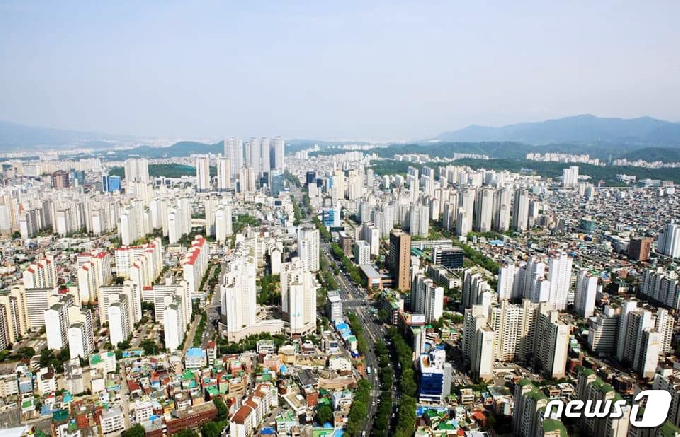 '대구의 강남'으로 불리는 수성구의 아파트 밀집지역(대구시 제공)© 뉴스1