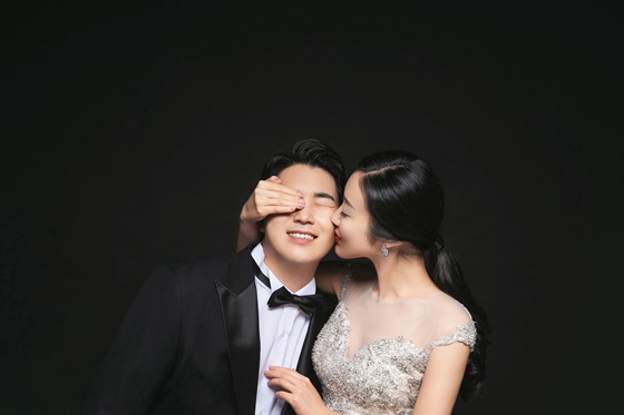 김민우(왼쪽) 커플. /사진=한화 이글스 제공