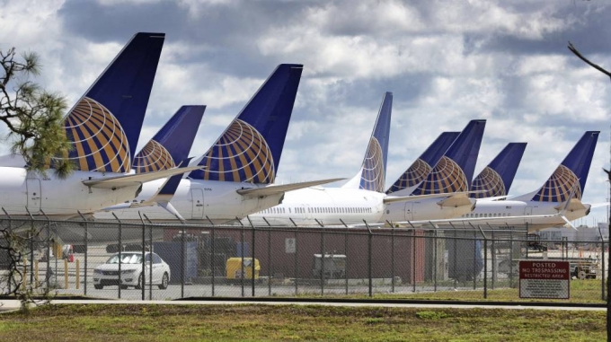 미국 플로리다주 올랜도 국제공항에 서 촬영한 유나이티드 항공 비행기들. /사진=[올랜도=AP/뉴시스] 