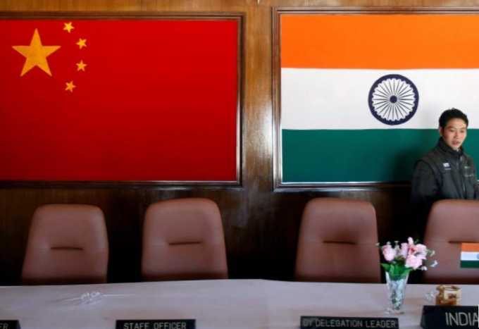인도와 중국 군사 지휘관들 간의 회의실 모습./사진=로이터