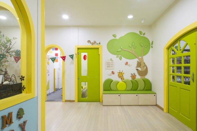 삼화페인트 항바이러스도료를 칠한 어린이집의 모습./사진제공=삼화페인트