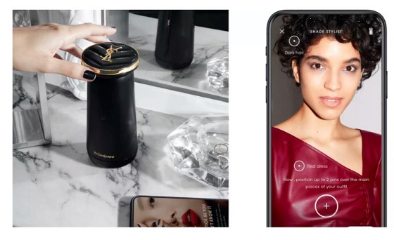 로레알의 가정용 개인 맞춤형 화장품 디바이스 '페르소'와 전용 스마트폰앱/사진=로레알