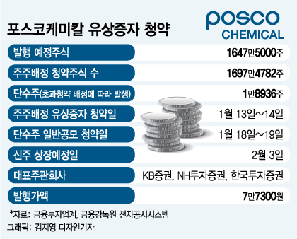 포스코케미칼, 유증 단수주 청약 19일 마감…'마지막 세일' 기회