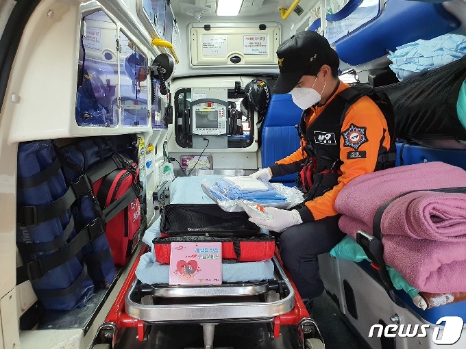 경북 경주소방서는 새 생명 탄생 119구급서비스를 시행하고 있다고 19일 밝혔다. (경주소방서제공)2021.1.19© 뉴스1