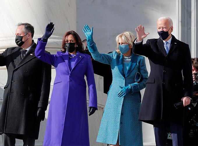 카멀라 해리스 미국 부통령 부부와 조 바이든 미국 대통령 부부/사진=REUTERS/뉴스1
