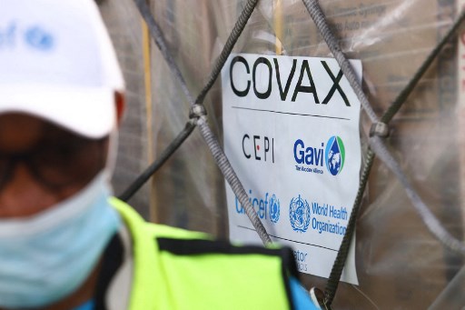 가나에 도착한 코백스 백신/사진=AFP