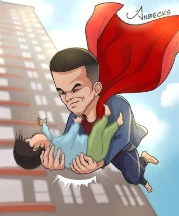 응우옌을 슈퍼맨에 빗댄 그림./사진=페이스북 캡쳐