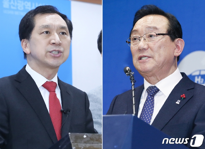 김기현 국민의힘 의원(왼쪽), 송철호 울산시장. /뉴스1 © News1 윤일지 기자