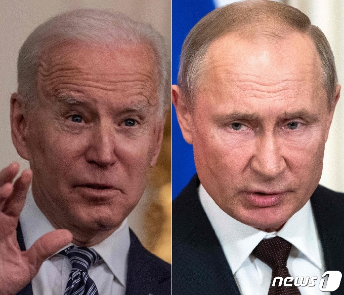 조 바이든 미국 대통령(왼쪽)과 블라디미르 푸틴 러시아 대통령. © AFP=뉴스1