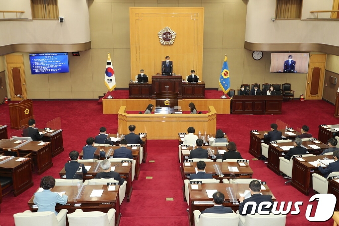 충북도의회 임시회 본회의 © 뉴스1