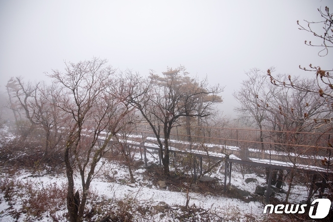 [사진] 봄눈으로 하얗게 변한 용평리조트