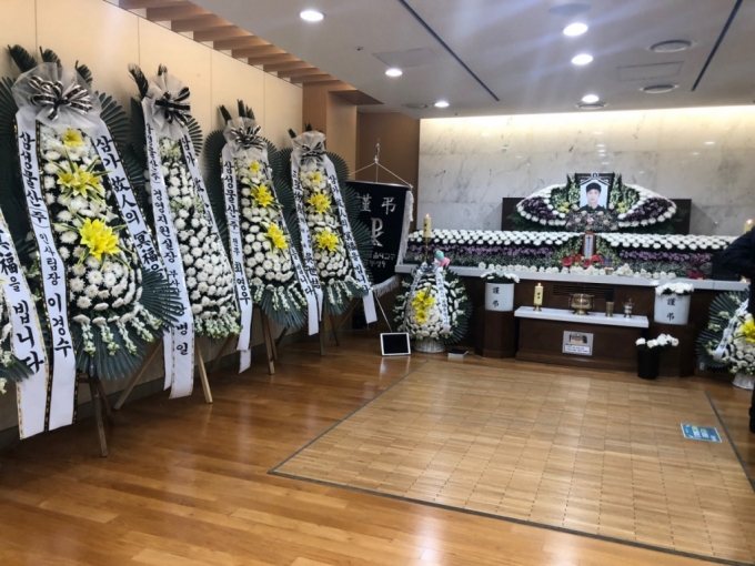 서울 성모병원 장례식장에 마련된 손정민씨 빈소. /사진=김지현 기자