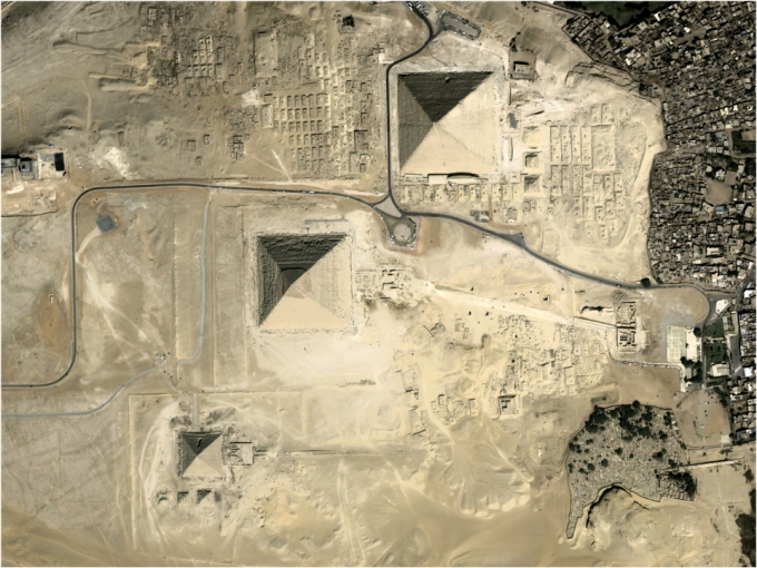 차세대 중형위성 1호가 촬영한 이집트 피라미드. /사진=과학기술정보통신부