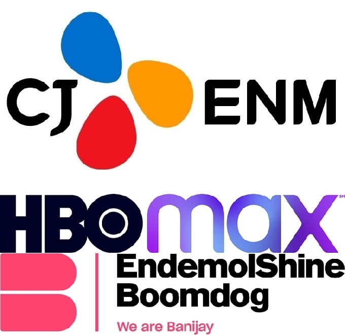 CJ ENM, HBO MAX, Endelmol Shine Boomdog 로고(위쪽부터) © 뉴스1