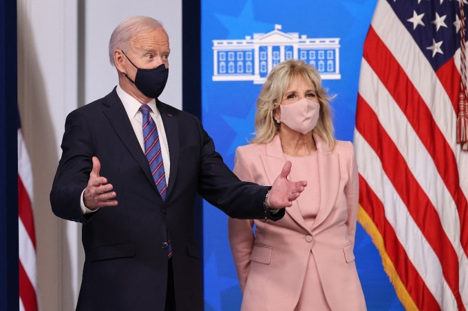 조 바이든 미국 대통령과 부인 질 바이든 여사/사진=AFP