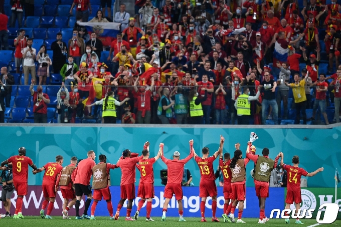 유로 2020 첫 경기에서 완승을 거둔 벨기에 © AFP=뉴스1