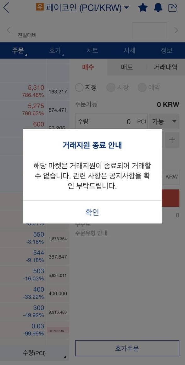 "마로·퀴즈톡·페이코인 out"…업비트 원화마켓서 삭제