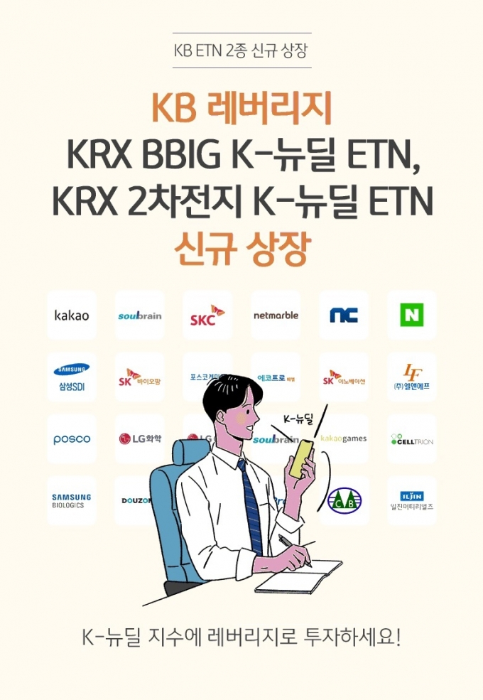'KB 레버리지 BBIG·2차전지 K-뉴딜 ETN' 신규 상장