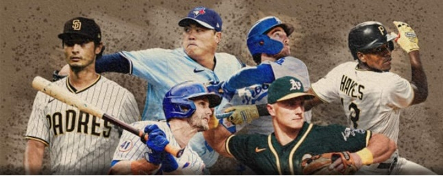 MLB.com 메인 화면에 소개된 류현진(위 왼쪽).  /사진=MLB.com 캡처