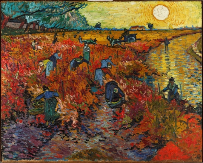 빈센트 반 고흐(Vincent van Gogh)의 1888년 작품 '아를의 붉은 포도밭(Red Vineyards at Arles)'. /사진제공=LG전자