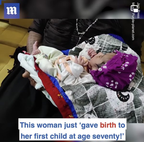 인도의 70세 여성이 체외수정으로 얻은 아이를 출산하는데 성공했다.  /사진= 데일리메일 페이스북 캡처. 