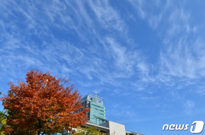 26일 경북 포항 시청사 위로 푸른 가을하늘이 펼쳐지고 있다. /사진=뉴스1  