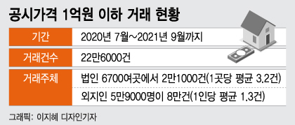 공시가 1억 아파트 '싹쓸이' 조사한다…법인·외지인 투기 정조준