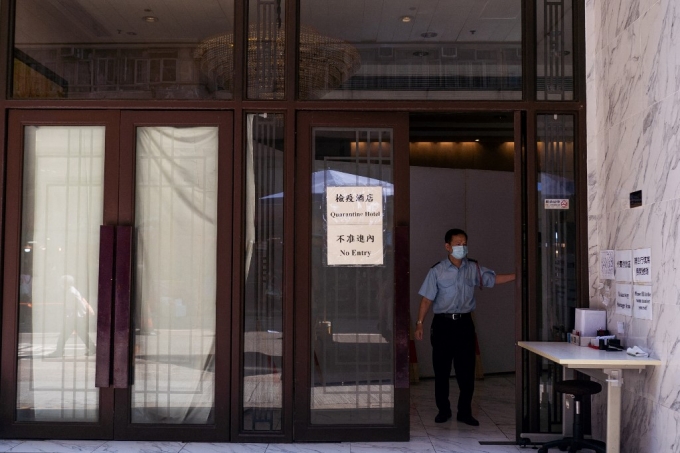 홍콩의 한 격리 호텔/사진=AFP
