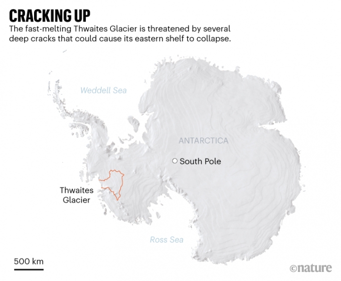 남극에 스웨이츠가 차지하는 비중. / 사진=네이처(Nature)