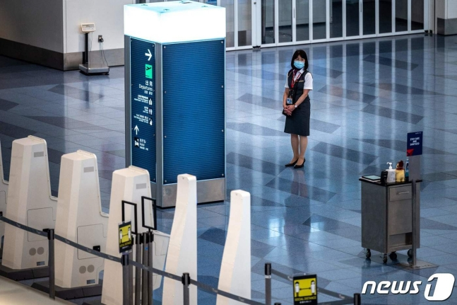 텅 빈 일본 도쿄 하네다 국제공항 /AFP=뉴스1