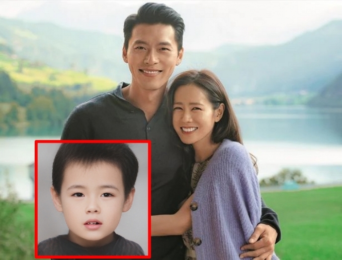 손예진과 현빈의 2세 예상 사진. /사진=tvN, Baby Generator