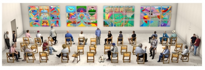 Hockney, Pictures at an Exhibition, 2018 lg. /사진제공=아트부산