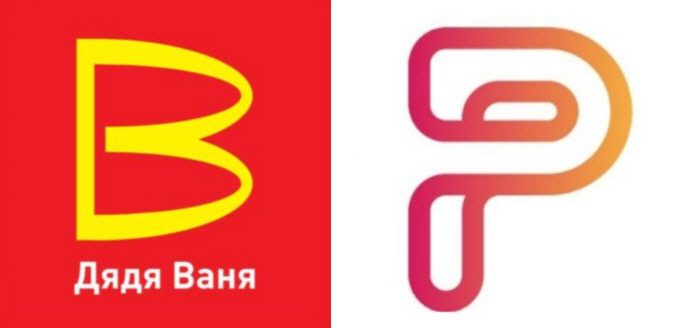 러시아의 짝퉁 맥도날드(왼쪽)와 인스타그램 로고 /사진=러시아 지식재산청