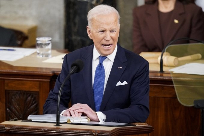 조 바이든 미국 대통령이 지난 3월 1일(현지시간) 취임 후 첫 국정연설에서 "우크라이나 교전에 개입하지 않겠다"는 입장을 재확인했다. /ⓒ AFP=뉴스1
