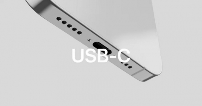 USB-C이 처음 적용될 예정인 아이폰15 예상이미지. /사진=노트북체크