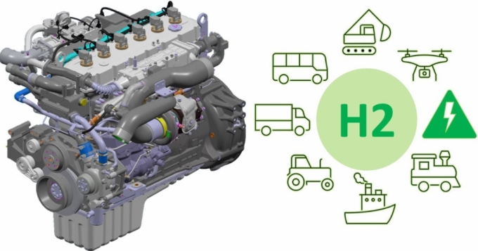 현대두산인프라코어의 ‘탄소 제로’ 수소엔진 'HX12' 컨셉 이미지와 탑재 가능한 제품군/사진제공=현대두산인프라코어